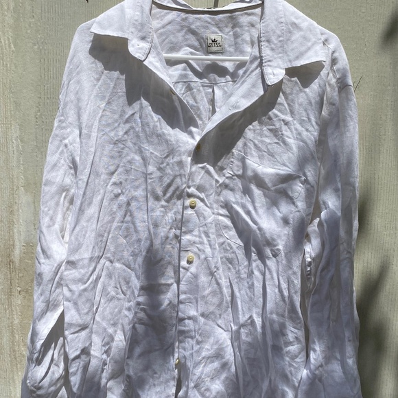 Peter Millar Men’s Linen button shirt size Large - Picture 1 of 8